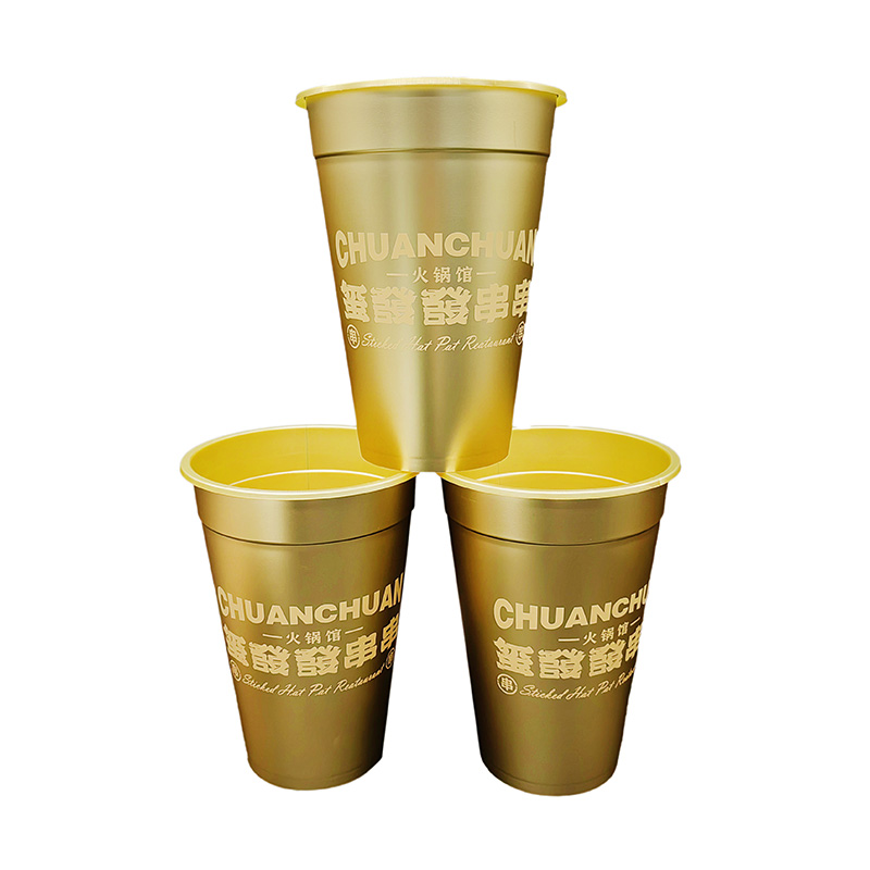 PP Plastic Smoothie Cup i mögeletikett