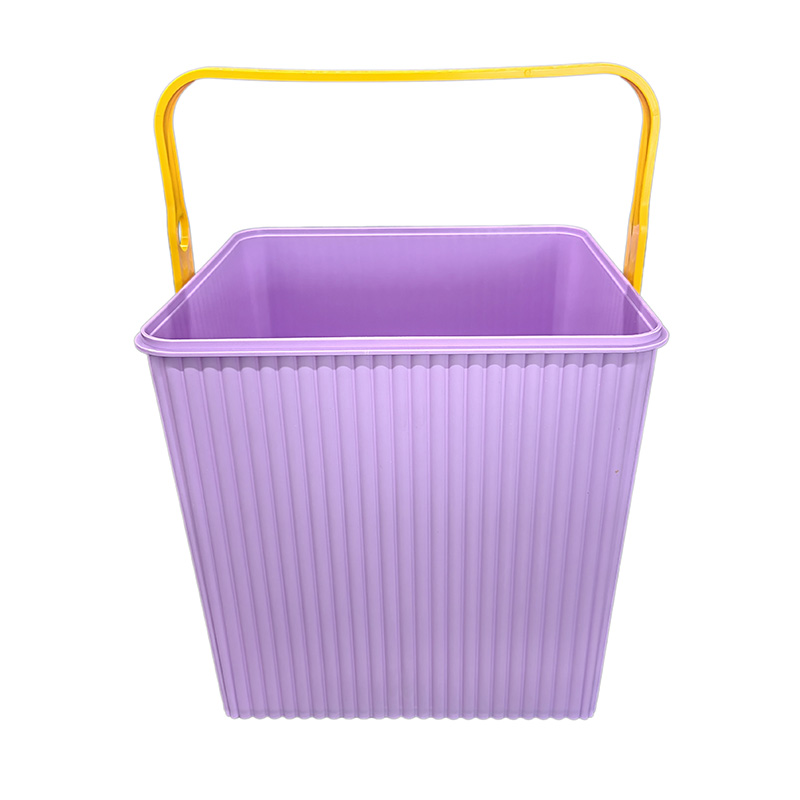 Pp plast fyrkantig hink i mögel etikett